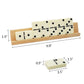 Midolite Dominos Set For Adults With 4 Wooden Racks, Double 6 Dominoes Game Set With 28 Colored Domino Tiles Double Six Dominos