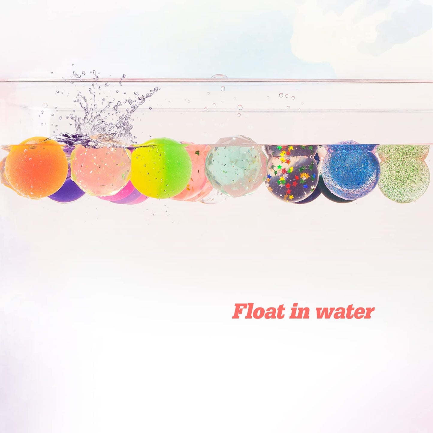 Ohanniewa Bouncy Balls For Kids 20 Pieces 5 Styles 32Mm Assorted Bouncy Balls With Storage Bag For Birthday Party Favors