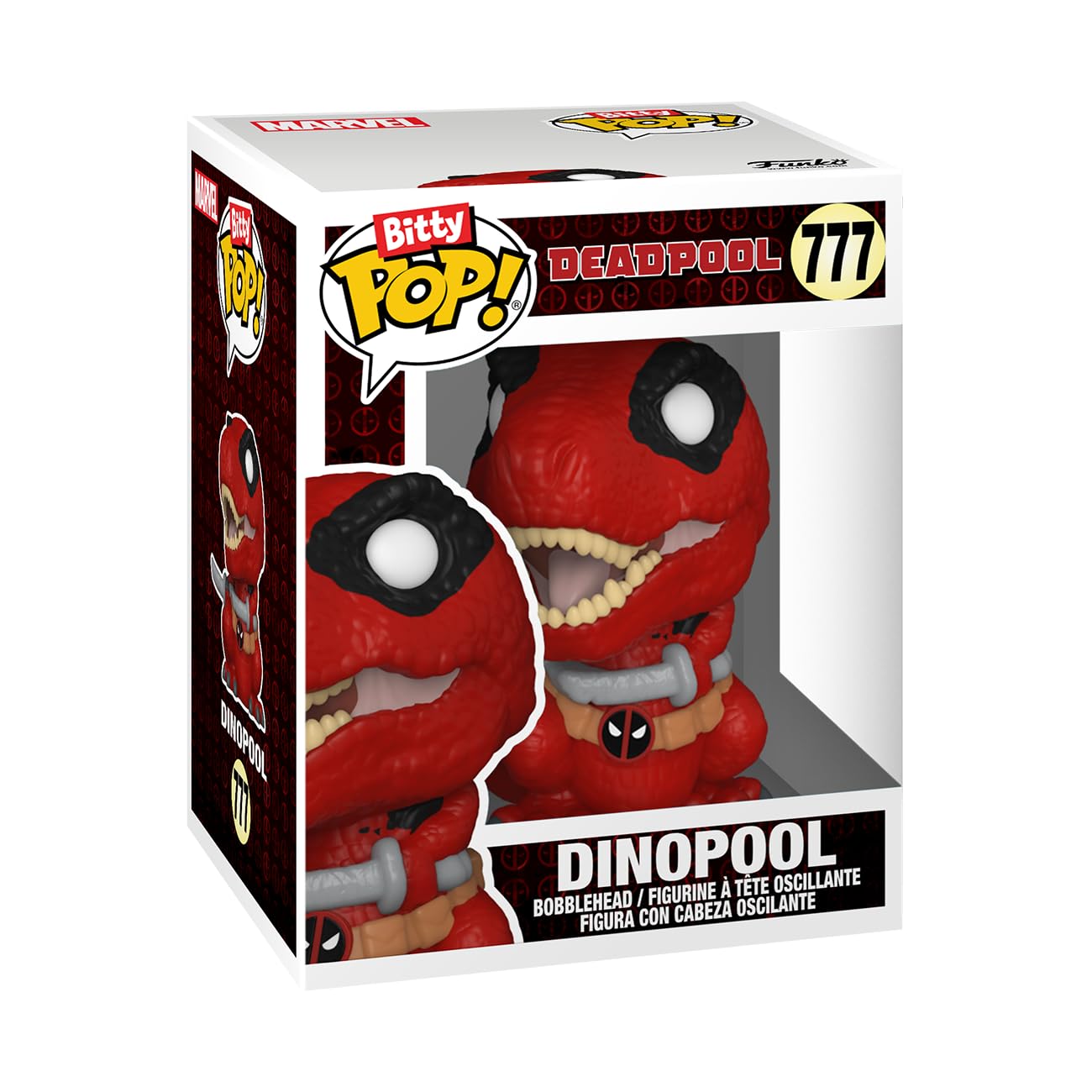 Funko Bitty Pop! Deadpool - Dinopool , 4-Pack And A Surprise Mystery Mini Figure - 0.9 Inch (2.2 Cm) Collectable - Stackable Display Shelf Included - Gift Idea - Party Bags Stocking - Cake Topper