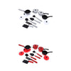 CLUB BOLLYWOOD 2 Sets Pots and Pans Kitchen Cookware for Children Play House Toys Simulation Kitchen Utensils White + Red|Toys &