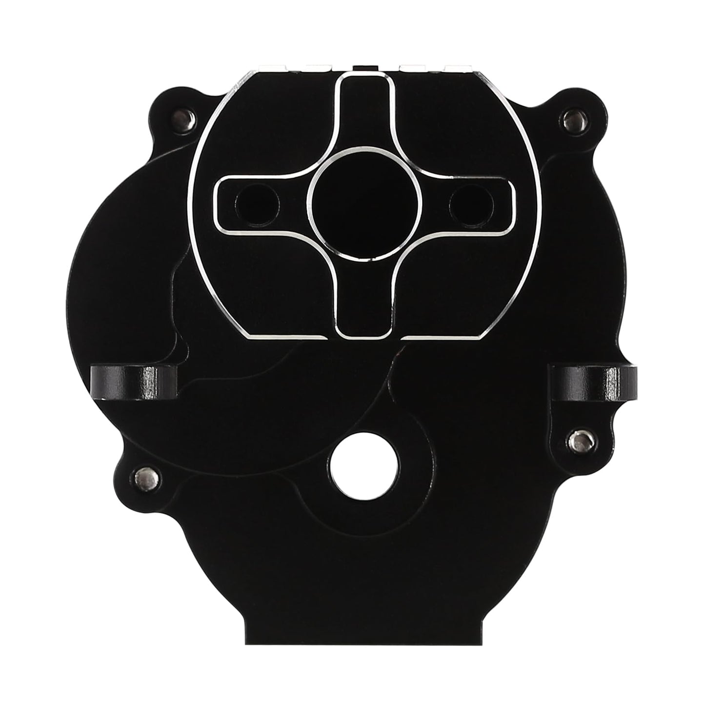 INJORA Transmission Housing with Bearings CNC Aluminum Gearbox Case Housing for 1/18 RC Crawler TRX4M Upgrade(Black)