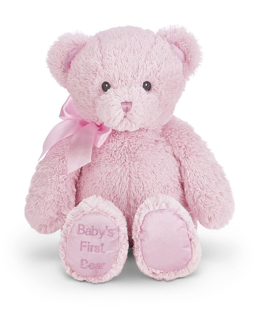 Bearington Large Pink Teddy Bear Plush, 18 Inch Stuffed Animal For Girls