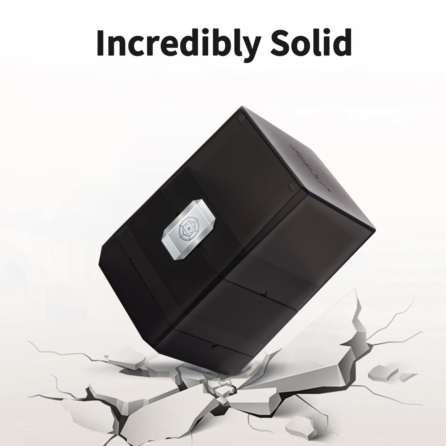 Sooez Deck Card Box for MTG with Dice Storage, 100+ Deck Case Boulder, Perfect Deck Holder for MTG Commander, Purple