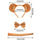 Jmkcoz Animal Monkey Costume Soft Monkey Ears Headband Bowtie Tail Tutu Fancy Costume For Halloween Cosplay Party
