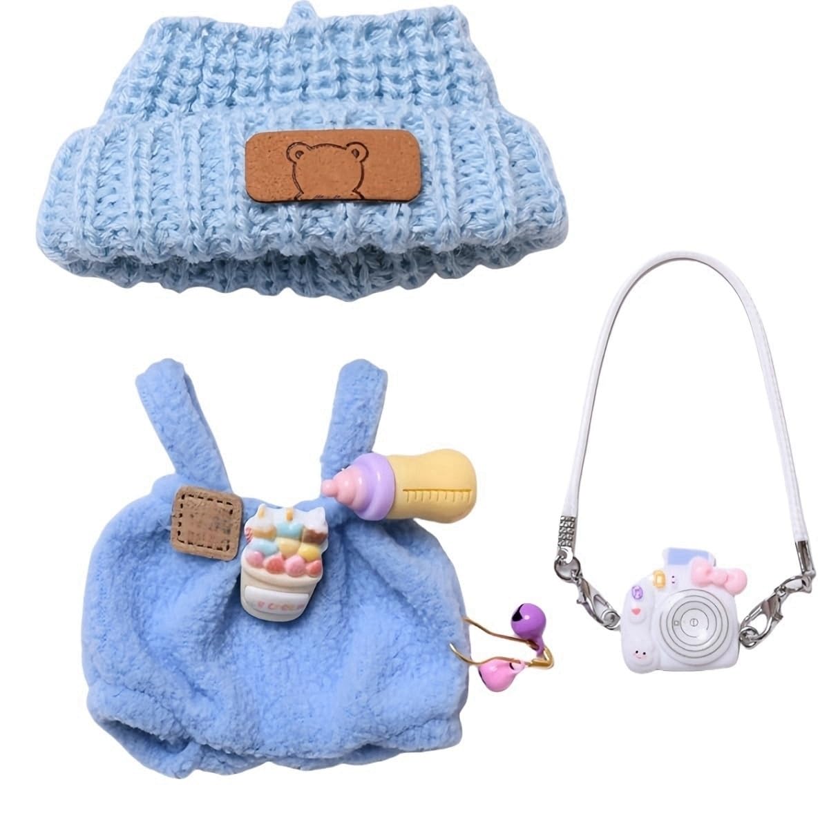 Generic Pink Outfit for Labubu Doll 17cm – High-End Fashion Accessories for 17cm Dolls