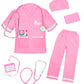 ANPHILE Kids Veterinarian Costume  Kids Doctor Vet Costume Outfit Pretend Play Dress Up Set for Career Day