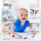 Vicloon Soft Cloth Baby Books, Baby Books 0-6 Months, 3D Black And White High Contrast Soft Cloth Book, Washable Non-Toxic Early Baby Book