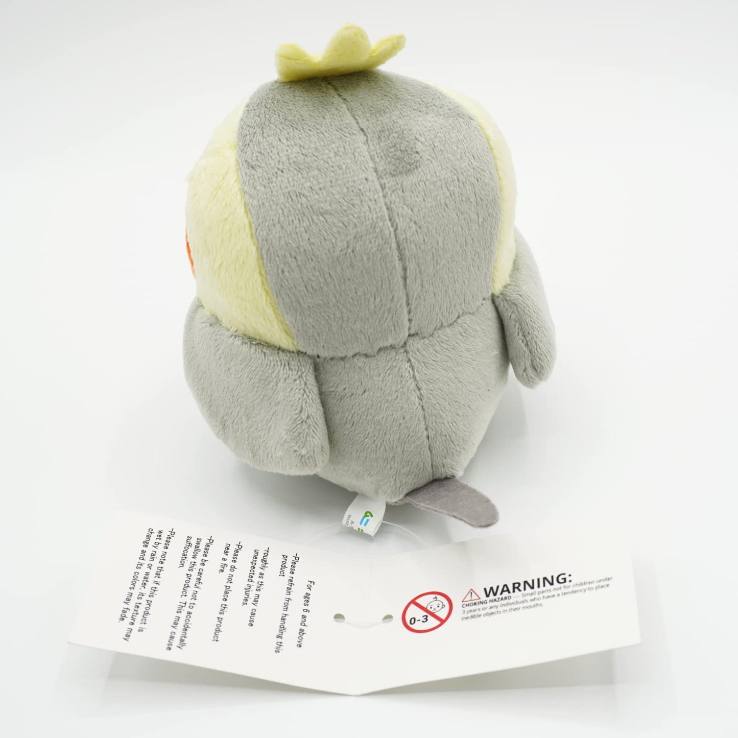 TSTADVANCE Soft and Downy Medium Bird Stuffed Toy Doll - Cockatiel Grey - Polyester - Model 43383-81