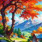 Tulip N Turtle Maple Lane Diy Acrylic Paint By Number Kit For Adults Beginner Canvas Painting By Number Acrylic Painting. Wall D