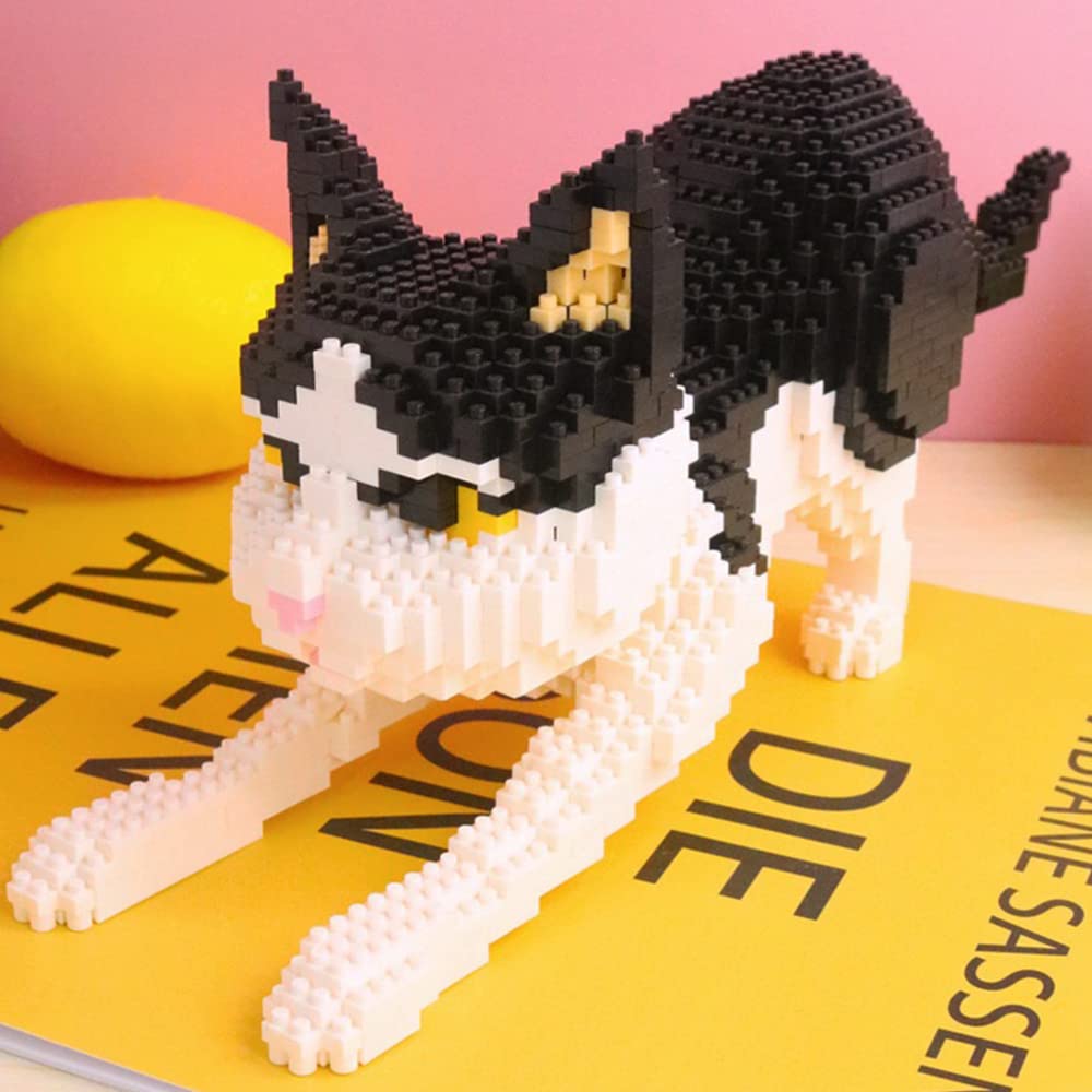 Uvini Micro Blocks Cat Building Set  mature-themed Building Set  Cat Model Toy for Women  Teens or mature-themed 1390 Pieces