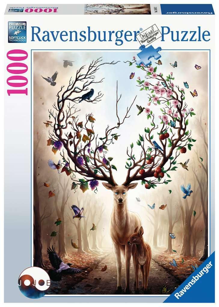 Ravensburger 1000 Piece Jigsaw Puzzle - Fantasy Magical Deer, Multicoloured, Cardboard, Model 15018 for Adults & Kids 12+