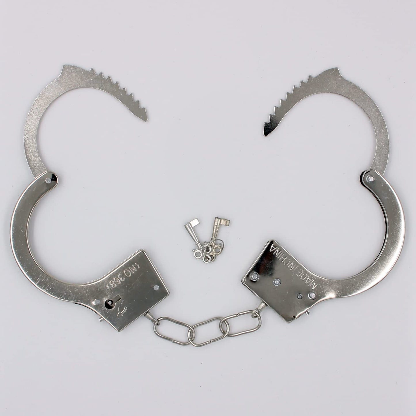 HAZOULEN 3 Pack Kids Play Toy Metal Handcuffs with Key for Swat Police Role Play Kids Party Supplies