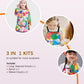 Miniq Kids Art Smock And Painting Apron Kit,Waterproof Artist Smocks With Pocket Long Sleeves And Aprons For Age 5-8