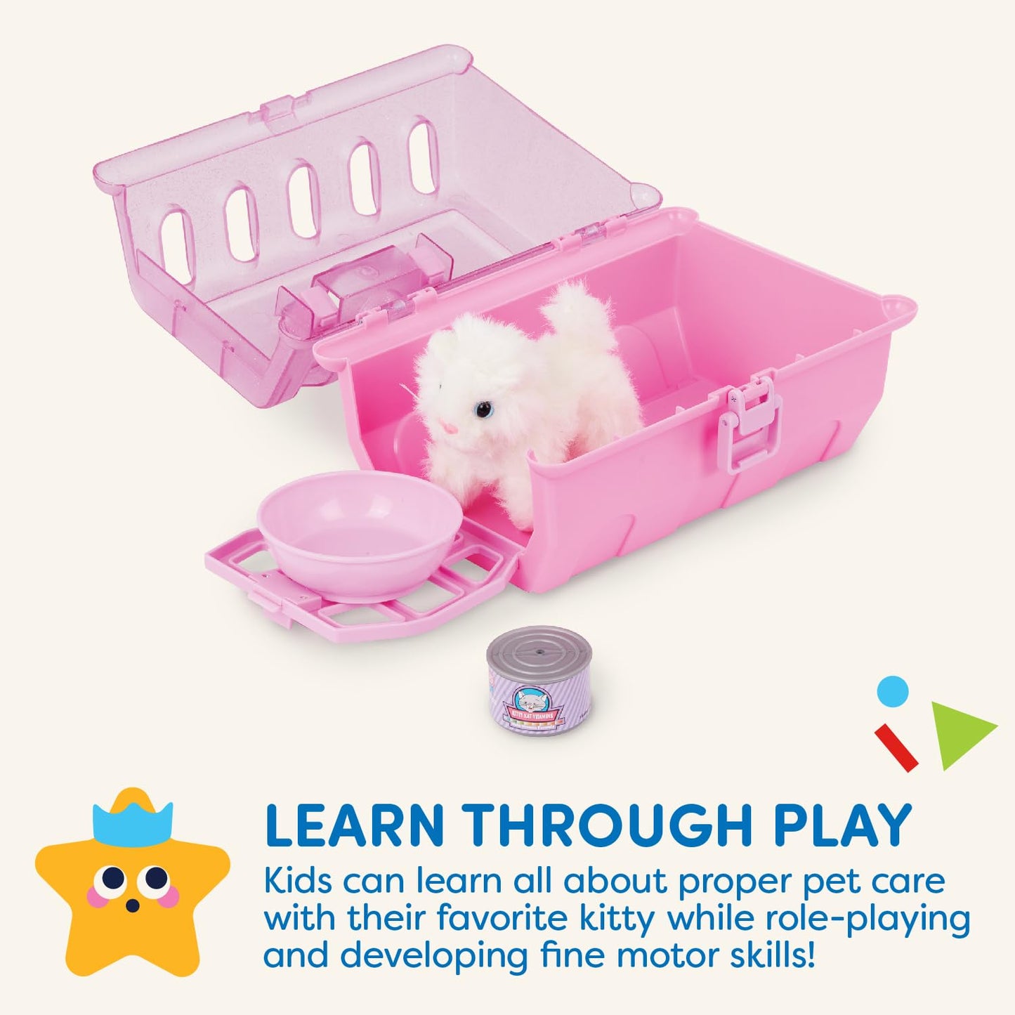 Battat Pet Carrier for Stuffed Animals, Pink Plush Toy, Model BT7230Z, Ideal for Pretend Play, Ages 3+