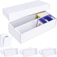 Leyzan Trading Card Storage Box 4 Pack-1600 Count Cardboard Organizer With Dividers For Mtg, Tcg, Sports, Toploader