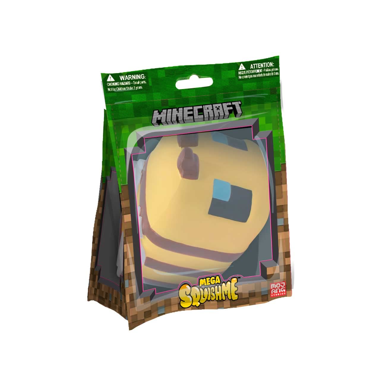 Minecraft Bee Mega SquishMe Series 3 - Perfect for Party Favors  Classroom Prizes  Stress Relief Toys  Fidget and Treasure Boxes - Minecraft Figures  Squishy Animals & Small Toys