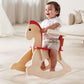 Hape Rock And Ride Kid'S Wooden Rocking Horse, Beige, L: 26.6, W: 11.1, H: 20.6 Inch
