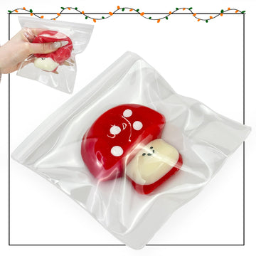 Taba Squishy Toys Valentines Cat Paw Cute Kawaii Squeeze Toys  Sticky Squishy Fidget Toys Silicone Squeeze Toy for Stress Relief Cute Soft Toys Best Valentines Gift for Anniversary (Red Mushroom)