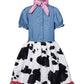 Lmyove Cowgirl Halloween Costume (Large, Pink)