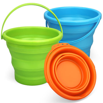 Collapsible Bucket Sandbox Kit Toys For Kids, Foldable Bucket Multi Purpose Sand Pail For Garden Planting Washing Camping Fishin