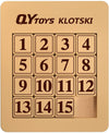 Liangcuber Qy Toys Klotski Puzzle Abs Puzzle Magnetic Sliding Block Fun Digital Puzzles Toys For Kids, Prefect Gift For Boys Girls (4X4 Klotski 15-Digit)