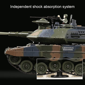Fistone RC Tanks with Bullet Launch Function 1:18 Scale German Leopard Army 2.4G Remote Control Tank Toys for Kids Boys Girls