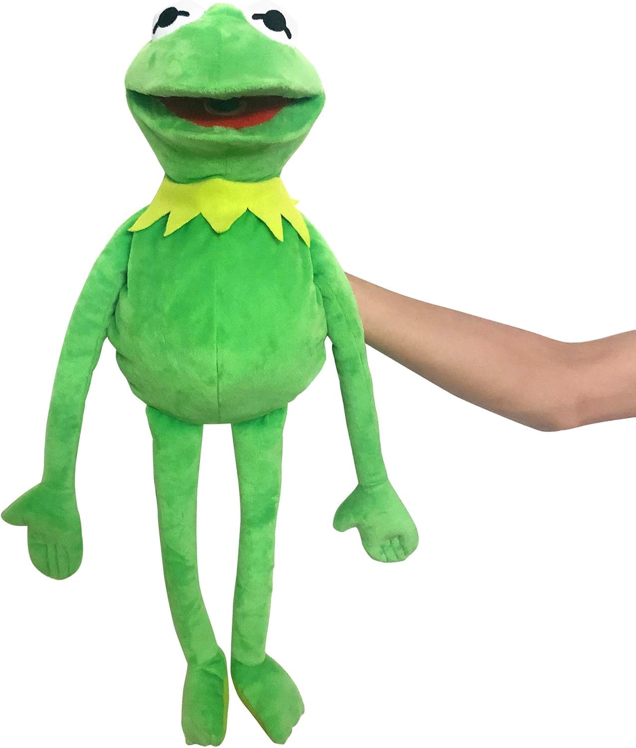 Kermit Frog Puppet, The Muppet Show, Soft Hand Frog Stuffed Plush Toy with 50 Pcs Kermit Frog Stickers, 28 Inches
