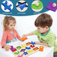 Montessori Toy Wooden Shape Peg Puzzles Montessori Baby Puzzle Geometric Shape Puzzle with Board Knob Preschool Wooden Puzzles f