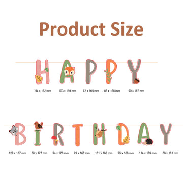 Sunbeauty Woodland Party Decorations Woodland Happy Birthday Banner Forest Animal Garland For Kids Boys Girls Baby Shower Woodla