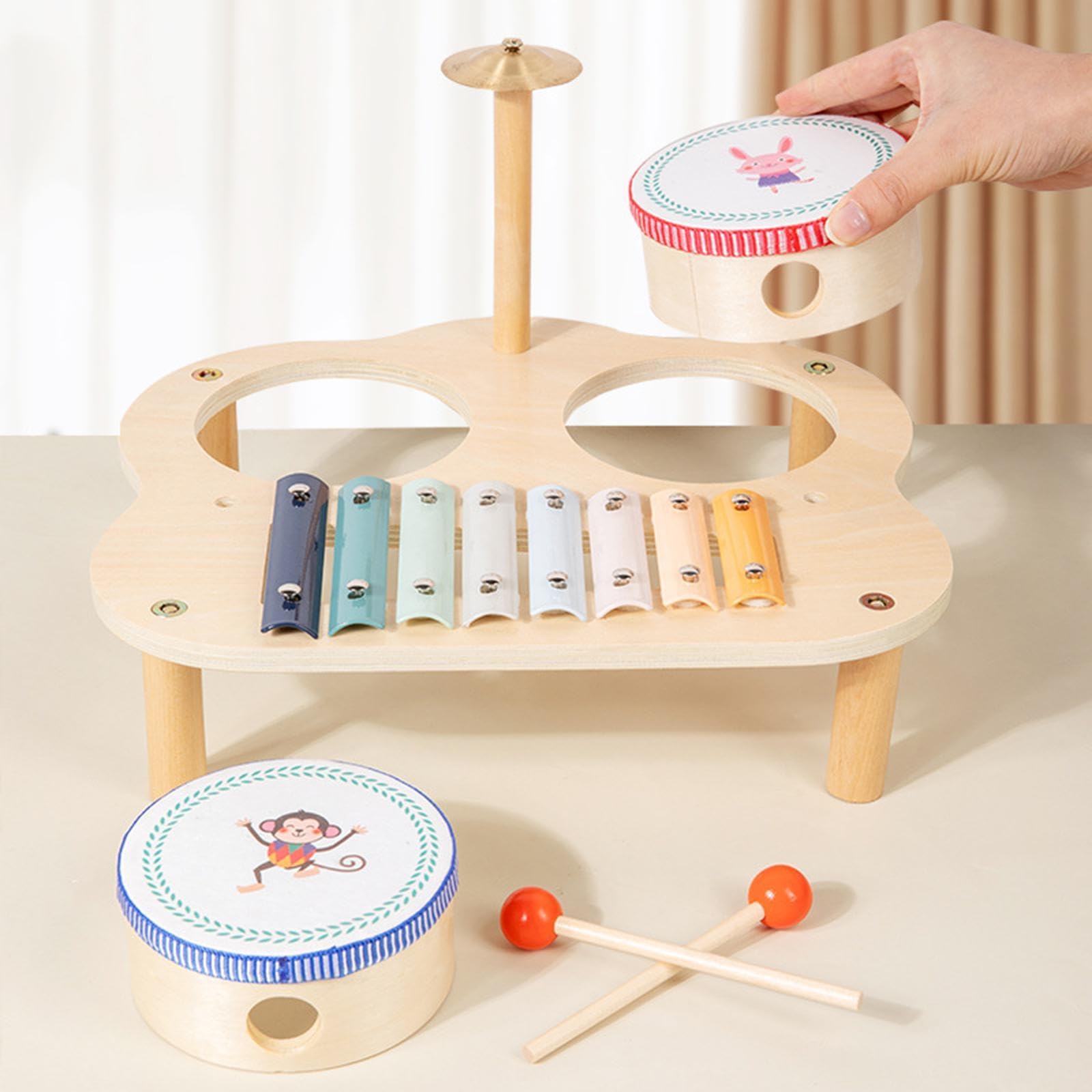 Enakshi Wooden Musical Toy Wood Wooden Percussion Instrument For Toddlers Gifts Baby|Toys & Hobbies | Educational | Music & Art