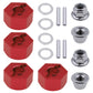 Hobbypark Anodized Aluminum Hex Wheel Hubs Pins and M4 Flanged Lock Nuts Washers Set for Traxxas Slash 2WD 1/10 Upgrade Parts,Re