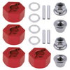 Hobbypark Anodized Aluminum Hex Wheel Hubs Pins and M4 Flanged Lock Nuts Washers Set for Traxxas Slash 2WD 1/10 Upgrade Parts,Re