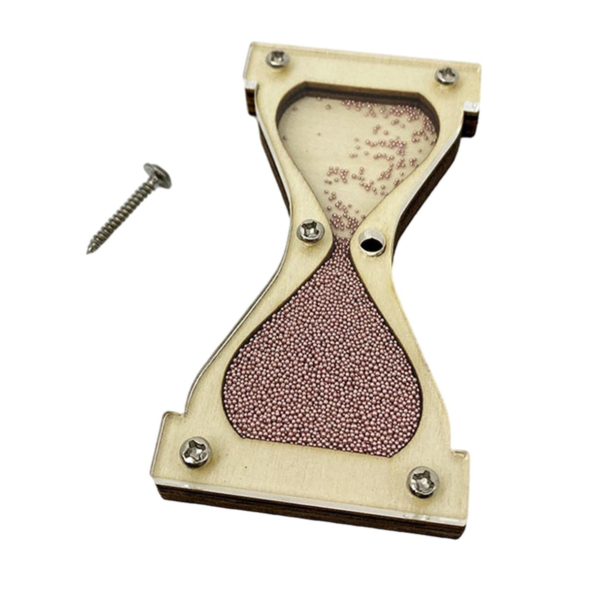 Ilsmysutra Wooden Hourglass Toy Sensory Busyboard Early Educational Diy Accessories Silver B|Toys For Baby|Developmental Baby To