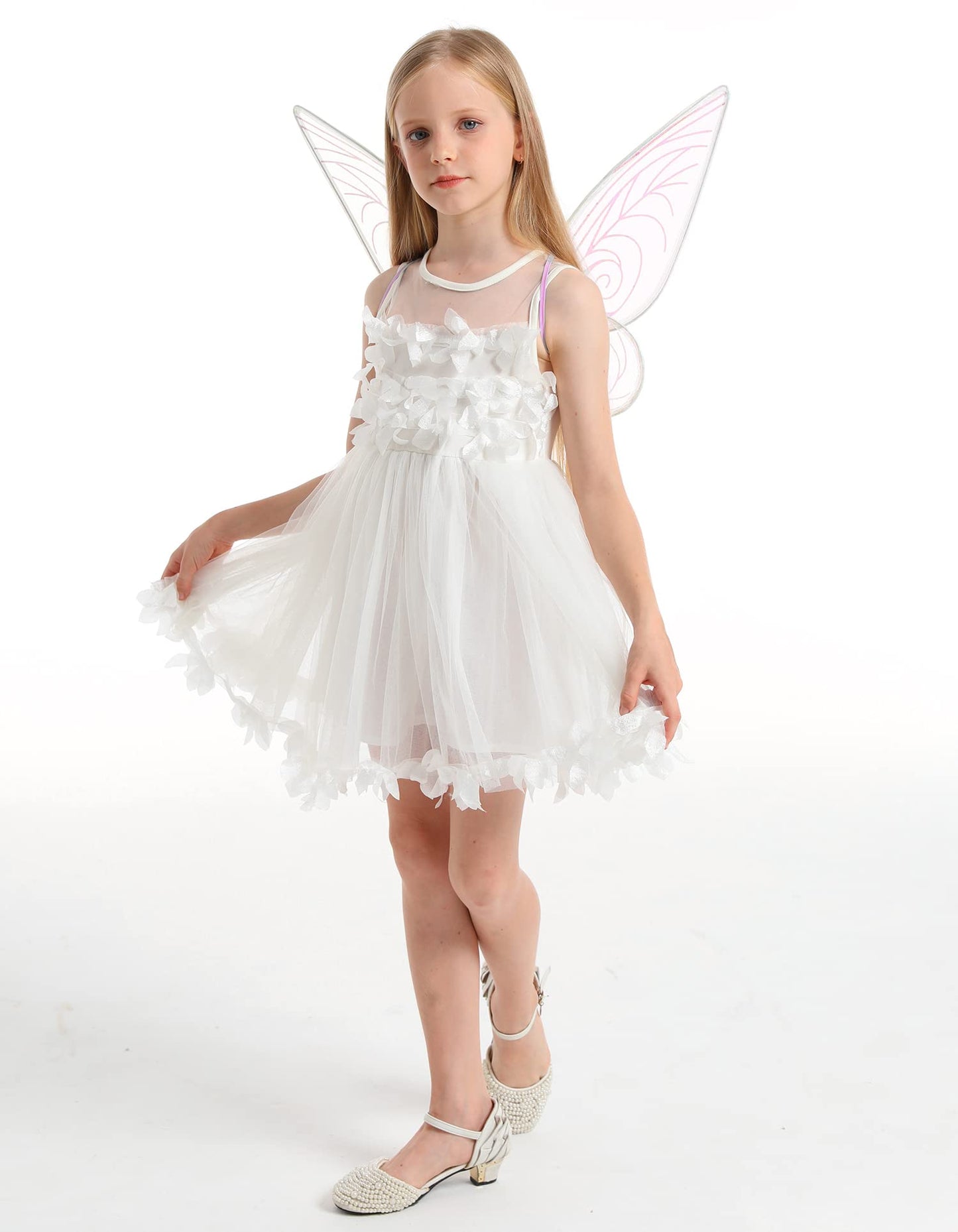 Fairy Wing,Butterfly Fairy Halloween Costume Angel Wings,Halloween Costume Sparkle Angel Wings Dress Up Party Favor Purple