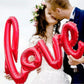 5 Pcs Hot Pink Heart Balloons Hot Pink Love Balloons For Valentines Day Decorations Bridal Shower Wedding Party Decorations