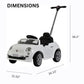 Best Ride On Cars Fiat 500 Push Car, White 37 X 19 X 12 Inches, Large, White