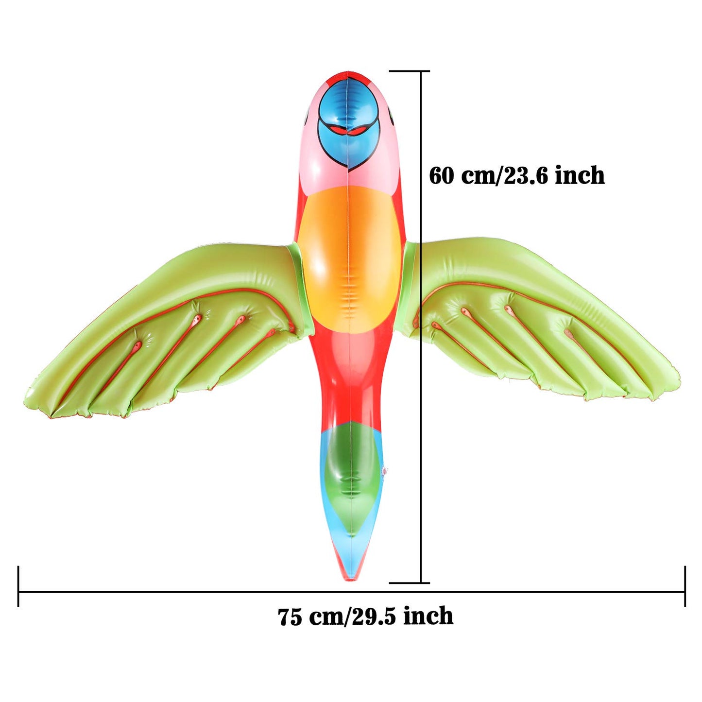 meekoo Inflatable Flying Parrot Inflatable Parrot Decorations for Tropical Party Gift Luau Decoration (4 Pcs)