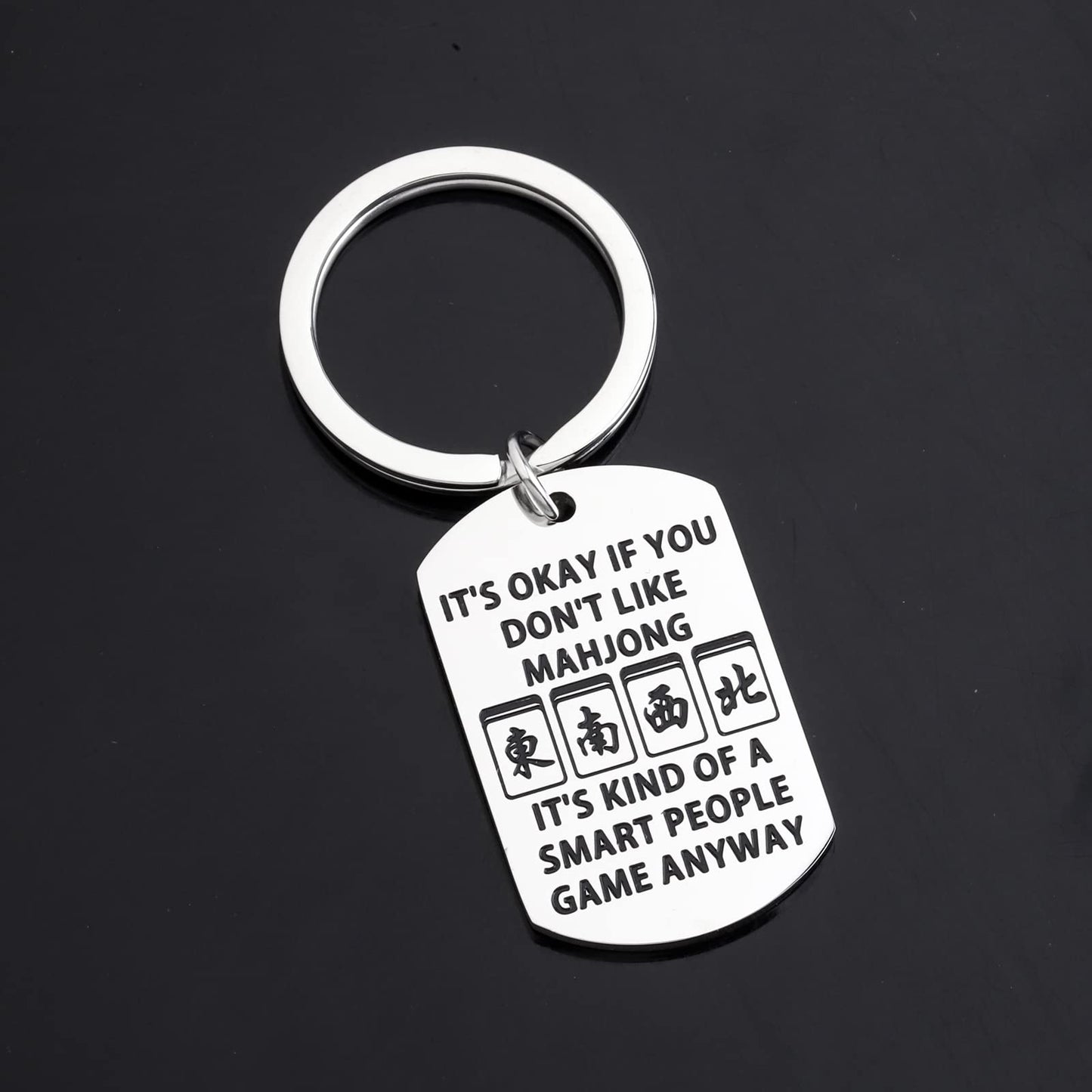 Faadbuk Funny Mahjong Gift Mahjong Lover Gift Mahjong Keychain For Mahjong Player Mahjong Themed Gift (Mahjong)