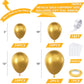 Nisocy Gold Metallic Chrome Latex Balloon Arch Garland Kit, 102Pcs 18In 12In 10In 5In For Festival Picnic, Engagement, Wedding,
