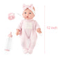 eDollable 12 Inches Realistic Baby Doll Playset in Gift Box Includes Pacifier, Bottle, and Soft Blanket, Newborn Baby Doll Toy f