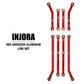 INJORA High Clearance 4 Links Set CNC Aluminum Links Set for SCX24 AXI90081 Deadbolt Axial 1/24 RC Crawler Car,8PCS (Red)