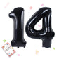 Smlpuame 40 Inch Black Number 14 Balloon, Aluminum Foil Digital Balloon for Birthday Party & Wedding Anniversary Decorations