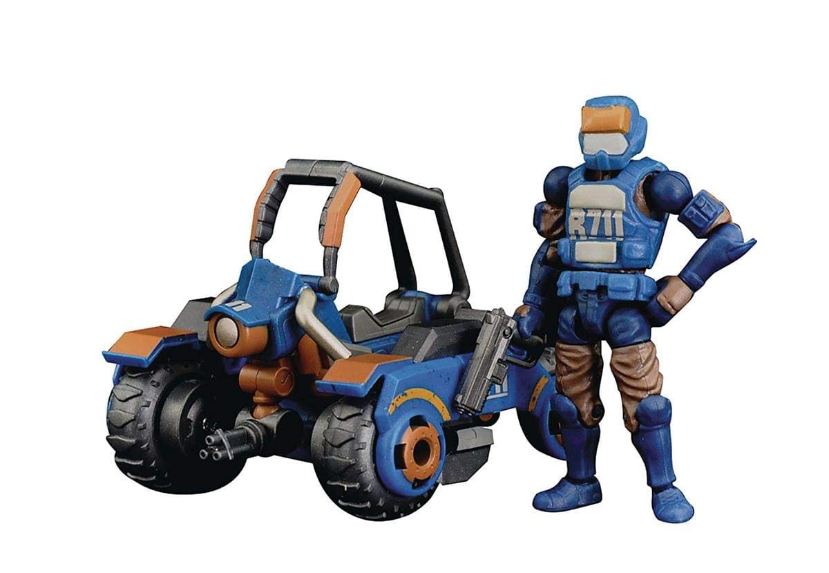 Toynami Acid Rain B2Five R711 Speeder Mk1R Action Figure, Blue/Orange, Size 2.5