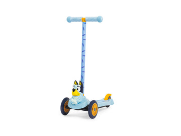 Bluey 3D Self Balancing Scooter For Kids, 3 Wheeled Scooter With Extra Wide Anti-Slip Deck, Rear Brake, Lean To Steer, Lightweig