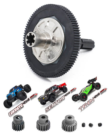 91T Spur Gear Slipper Clutch Set Upgrades Part for 1/10 Arrma Senton 4X4 550,Granite 4X4 550,Typhon 4X4 550, ARRCat Metal 91T 48