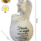 Ceramic Angel Lighted Up Collectible Figurines Best Friendship Gift Sitting Angel Hold Dove On Hand With Essential Quote Night L