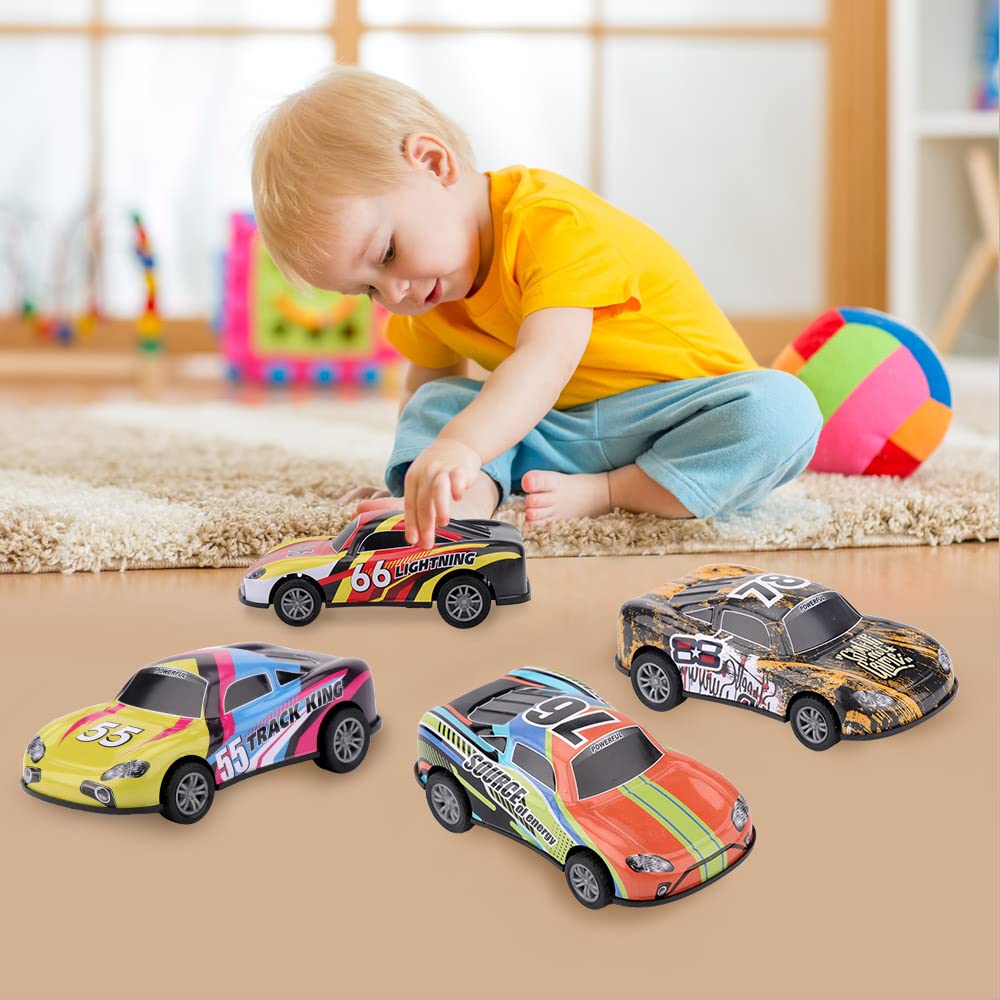 4.2 Inch Pull Back Cars Toys Set, Push And Go Pull Back Cars Matchbox 1:28 Race Car 3 Pack Suitable For Toddlers 3 4 5 6 7 Year