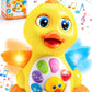 Joyin Baby Toys Duck, Infant Dancing Crawling Musical Toys 18+ Months, Tummy Time Light Up Learning Duck With Music & Lights, Baby Easter Basket Stuffers Gifts, Easter Basket