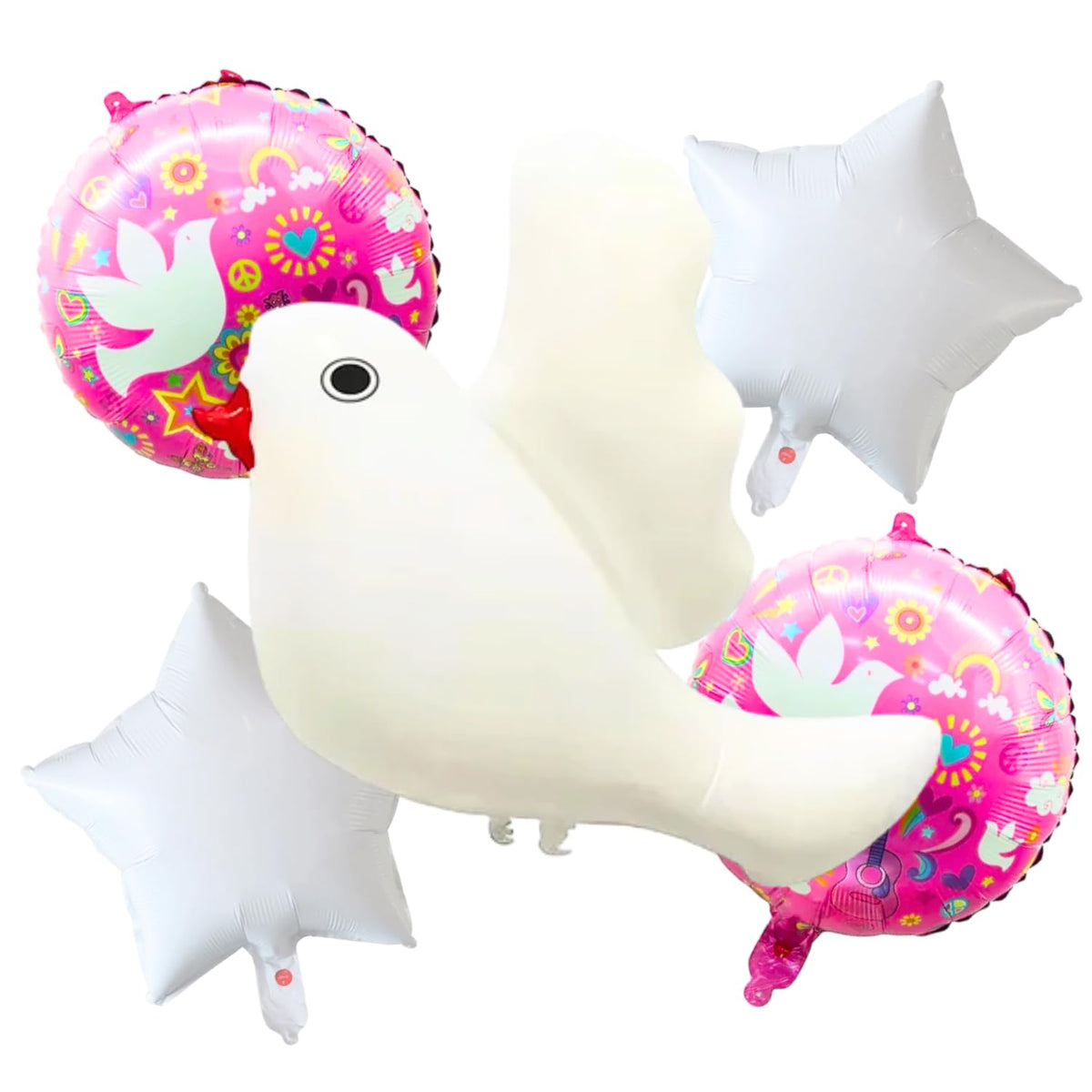 Party Decorz Bird Foil Balloon Set Of 5pcs (1pcs Bird Foil Balloon+ 2pcs Bird Foil Balloon +2pcs Star Foil Balloon) For Bird The