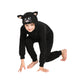 Leadtex Child Black Cat Costumes Zipper Cartoon Cat Onesie Pajamas Costume Halloween Cosplay Jumpsuit For Kids,S4-6